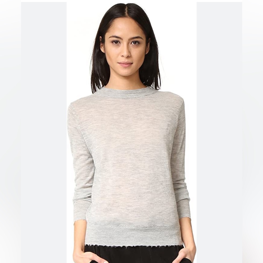 Vince Cashmere Distressed Crewneck Sweater sz XS